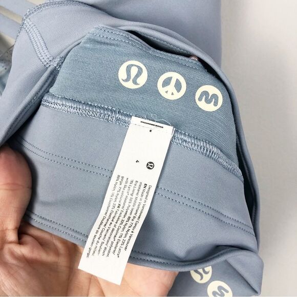 LULULEMON x MADHAPPY | Energy Longline Bra Light Blue Collab Women’s Size 4 - Picture 11 of 14